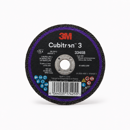 3M™ Cubitron™ 3 – Disque à tronçonner 75 × 9.53mm