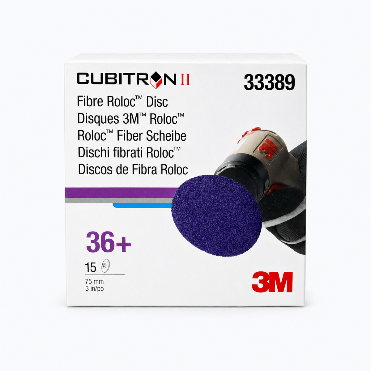 Disques 3M Roloc CUBITRON II - 75mm - Boîte de 15